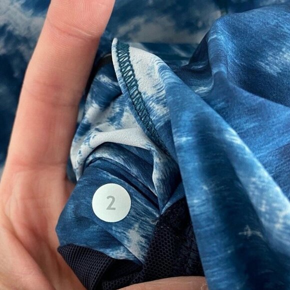 Lululemon Light Speed Running Vest Blue Tie Dye Size 2 Stretch Jacket Run Coat - Picture 5 of 11